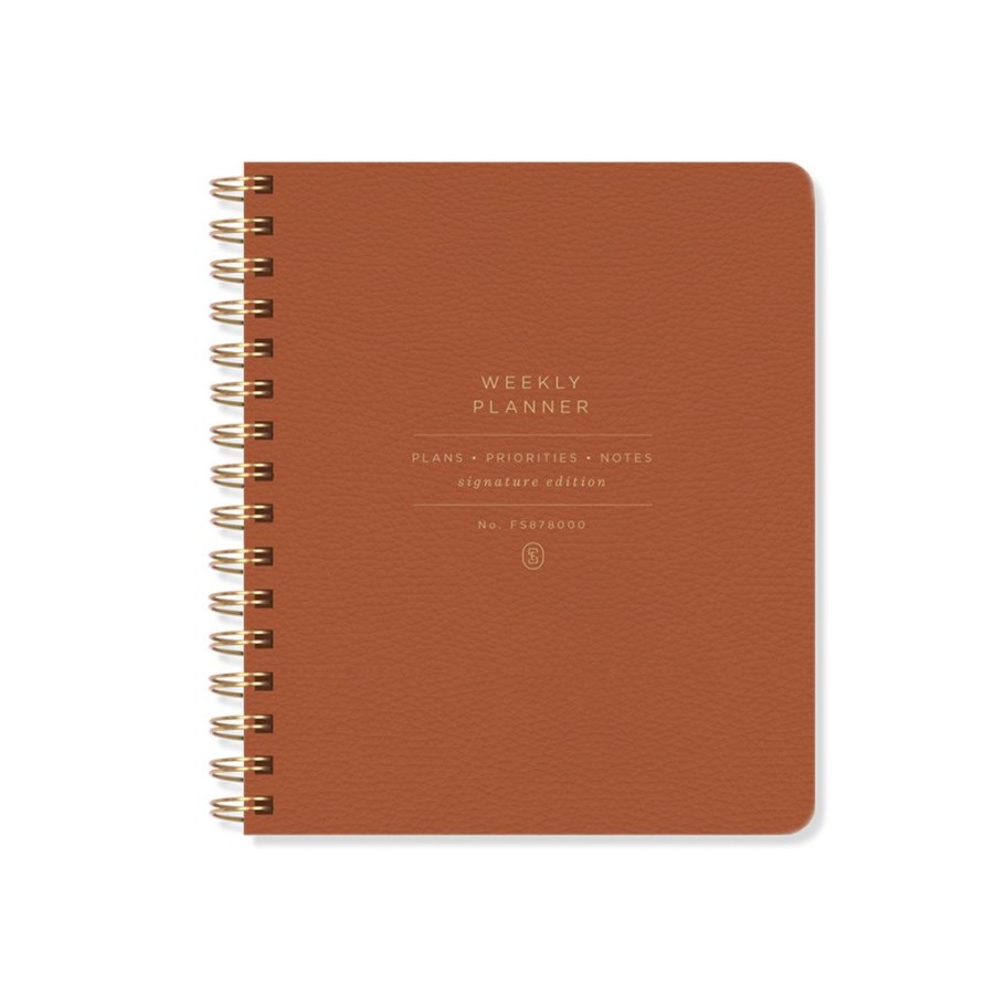 Products Fringe Studio | Standard Cognac Non-Dated Weekly Planner