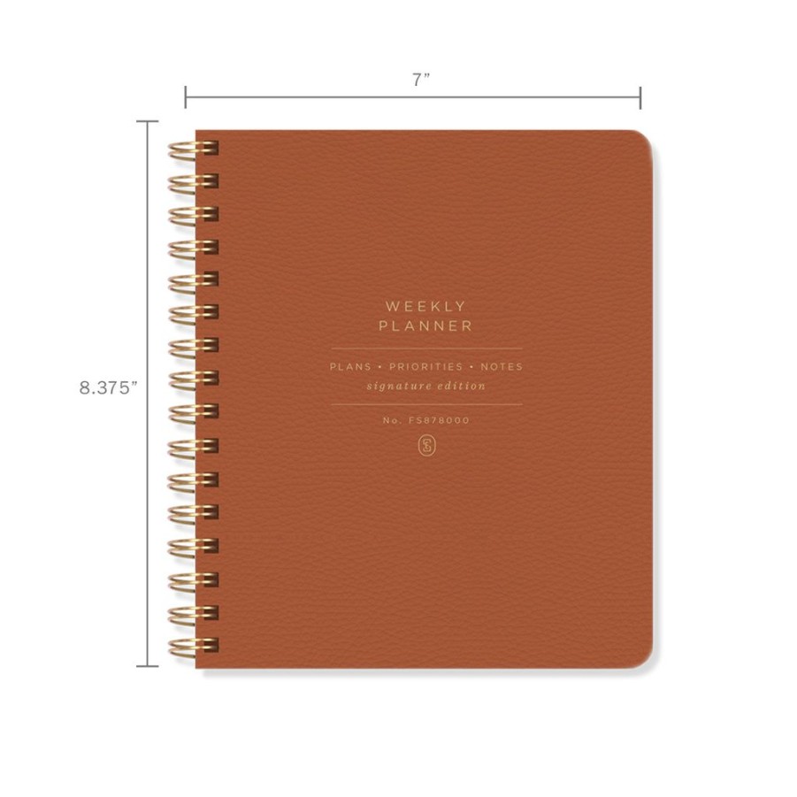 Products Fringe Studio | Standard Cognac Non-Dated Weekly Planner