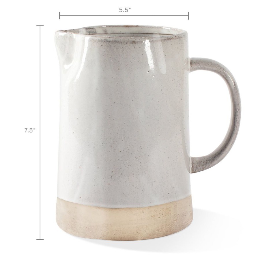 Products Fringe Studio | Pinched White Pitcher