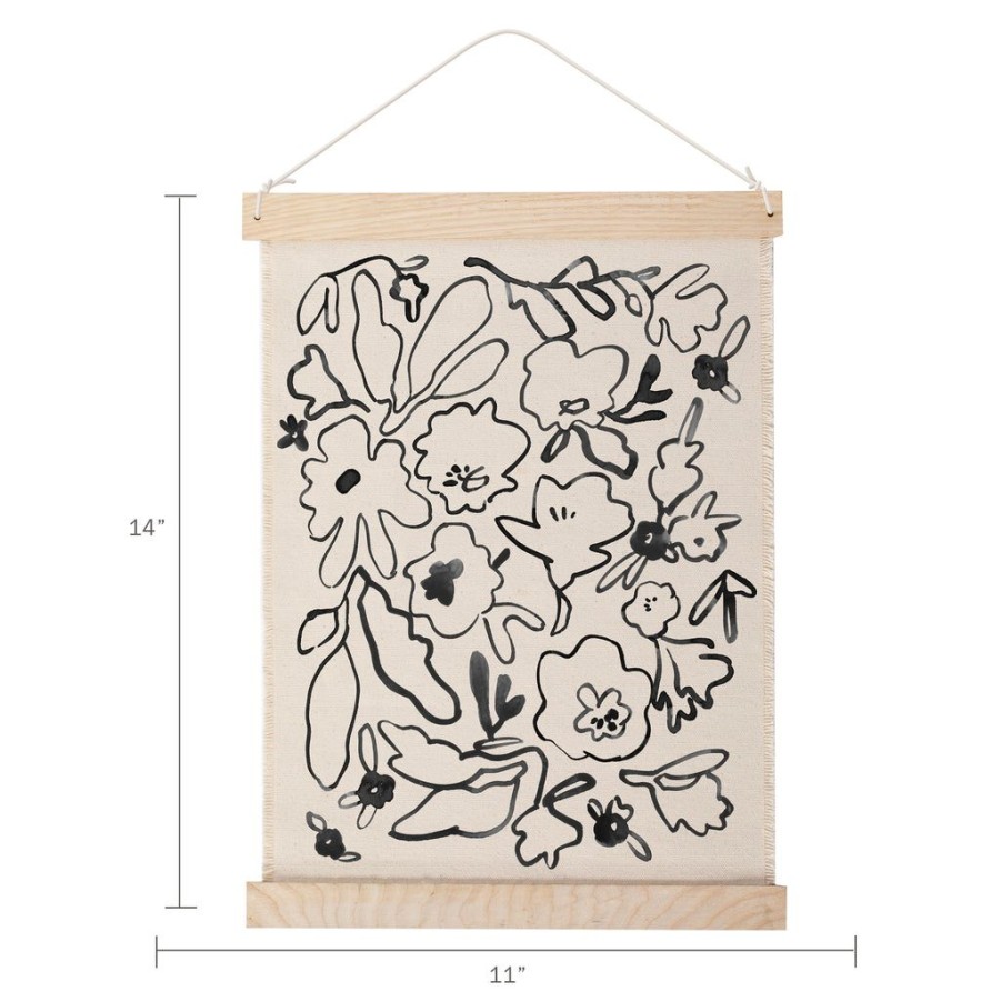 Products Fringe Studio | Messy Flower Canvas Wall Hanging