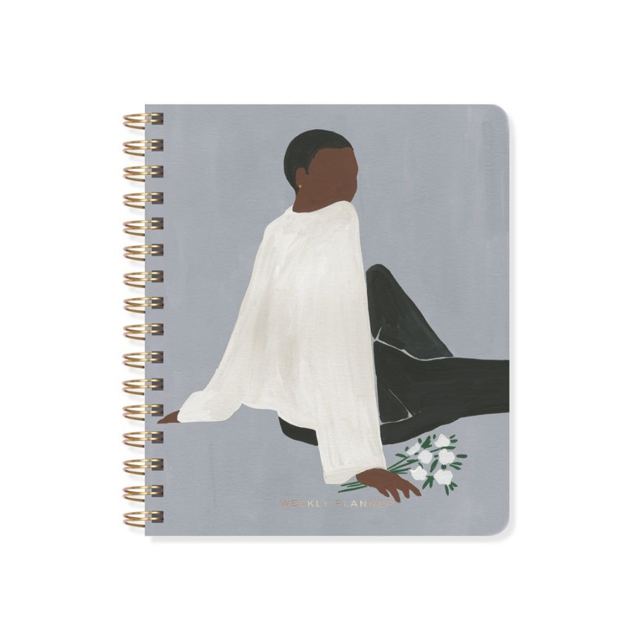 Products Fringe Studio | Mg White Sweater Non-Dated Weekly Planner