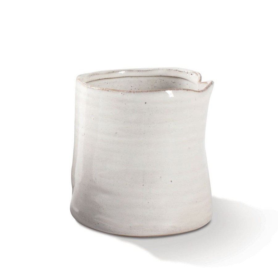 Products Fringe Studio | White Pinched Vessel