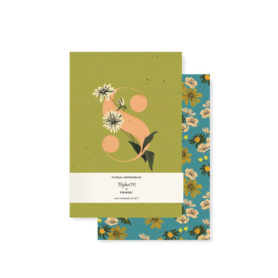 Products Fringe Studio | Dm Monogram Floral "S" Mini Journal Set