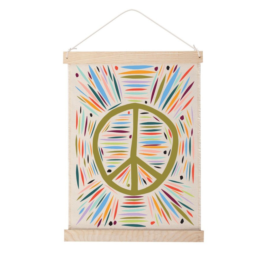 Products Fringe Studio | Peace Canvas Wall Hanging