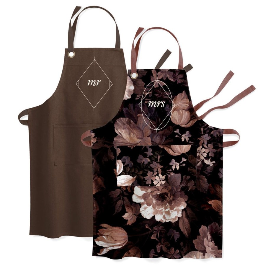 Products Fringe Studio | Mr Mrs Dark Rose Garden Apron