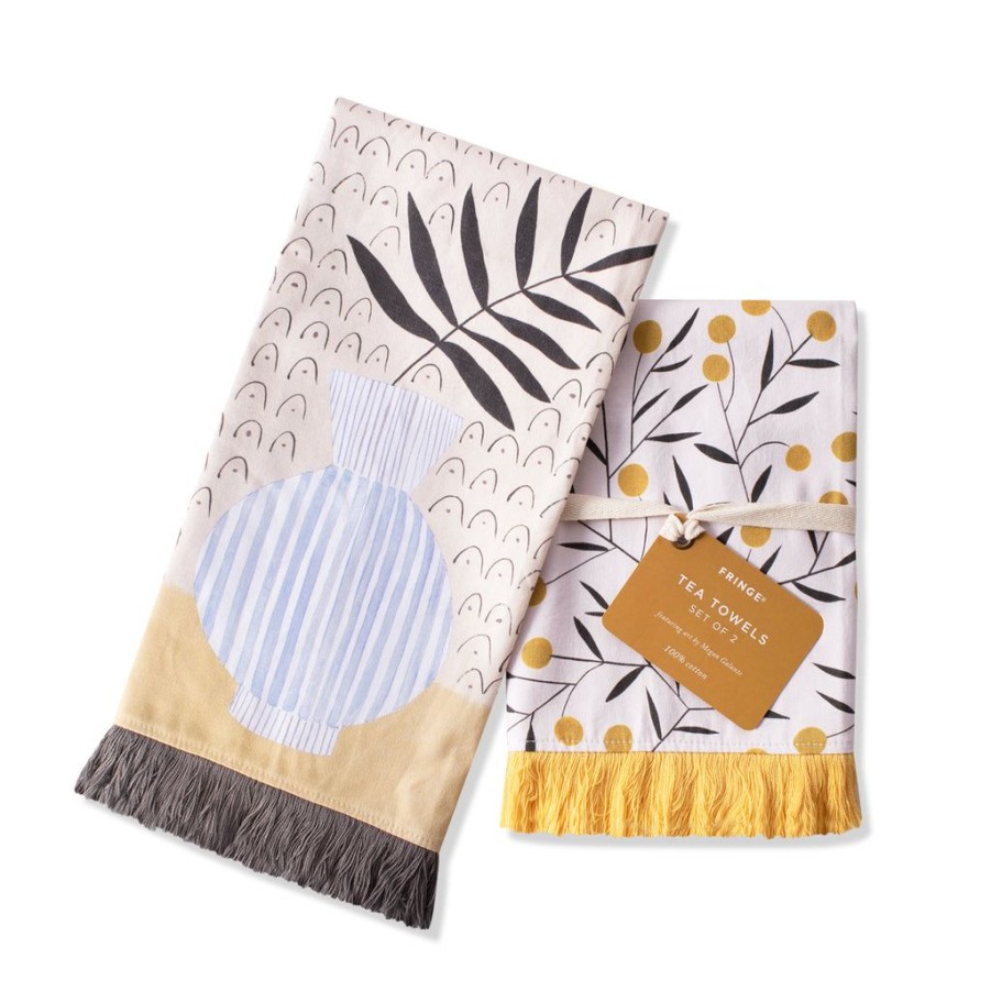 Products Fringe Studio | Mg Serene Vase Tea Towel Set