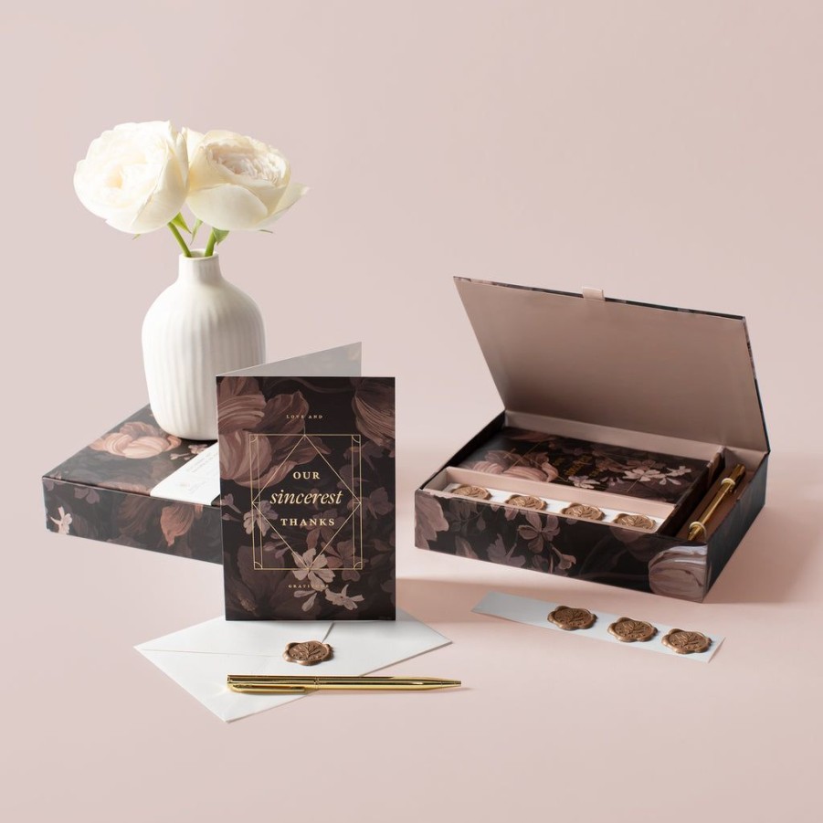 Products Fringe Studio | Dark Rose Garden Stationery Set