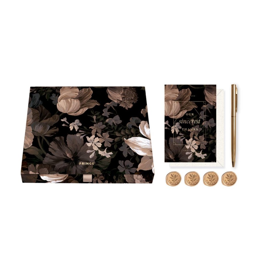 Products Fringe Studio | Dark Rose Garden Stationery Set