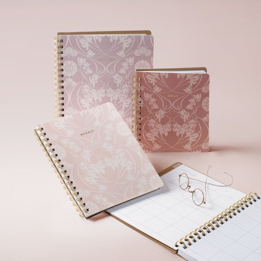 Products Fringe Studio | Nouveau Blossom Apricot Non-Dated Daily Planner