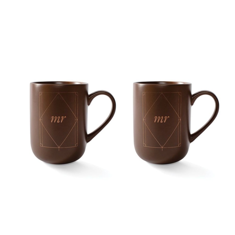 Products Fringe Studio | Geo Mr & Mr Mug Set